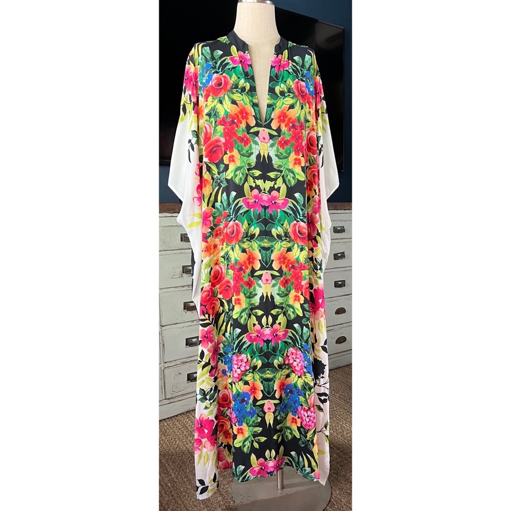 Johnny Was Dana Maxi Kaftan Dress L/XL